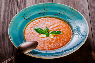 Roasted Pepper Soup & Crumbled Feta